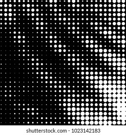 Spotted black and white grunge vector line background. Abstract halftone illustration background. Grunge grid polka dot background pattern
