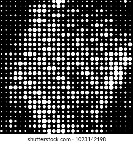 Spotted black and white grunge vector line background. Abstract halftone illustration background. Grunge grid polka dot background pattern
