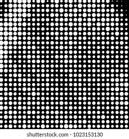 Spotted black and white grunge vector line background. Abstract halftone illustration background. Grunge grid polka dot background pattern
