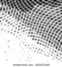 Spotted black and white grunge vector line background. Abstract halftone illustration background. Grunge grid polka dot background pattern
