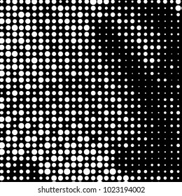 Spotted black and white grunge vector line background. Abstract halftone illustration background. Grunge grid polka dot background pattern
