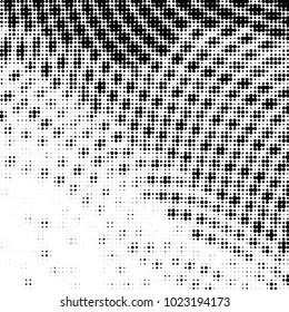 Spotted black and white grunge vector line background. Abstract halftone illustration background. Grunge grid polka dot background pattern
