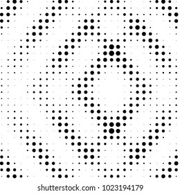 Spotted black and white grunge vector line background. Abstract halftone illustration background. Grunge grid polka dot background pattern
