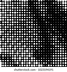 Spotted black and white grunge vector line background. Abstract halftone illustration background. Grunge grid polka dot background pattern
