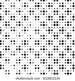 Spotted black and white grunge vector line background. Abstract halftone illustration background. Grunge grid polka dot background pattern
