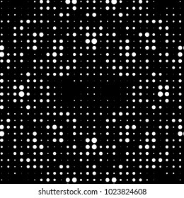 Spotted black and white grunge vector line background. Abstract halftone illustration background. Grunge grid polka dot background pattern
