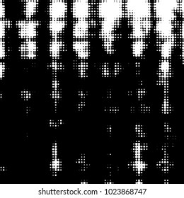 Spotted black and white grunge vector line background. Abstract halftone illustration background. Grunge grid polka dot background pattern
