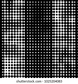 Spotted black and white grunge vector line background. Abstract halftone illustration background. Grunge grid polka dot background pattern
