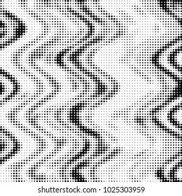 Spotted black and white grunge vector line background. Abstract halftone illustration background. Grunge grid polka dot background pattern
