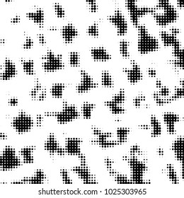 Spotted black and white grunge vector line background. Abstract halftone illustration background. Grunge grid polka dot background pattern
