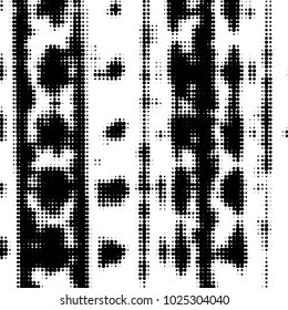 Spotted black and white grunge vector line background. Abstract halftone illustration background. Grunge grid polka dot background pattern
