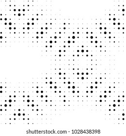 Spotted black and white grunge vector line background. Abstract halftone illustration background. Grunge grid polka dot background pattern