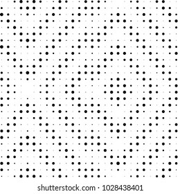 Spotted black and white grunge vector line background. Abstract halftone illustration background. Grunge grid polka dot background pattern