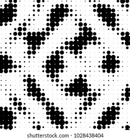 Spotted black and white grunge vector line background. Abstract halftone illustration background. Grunge grid polka dot background pattern