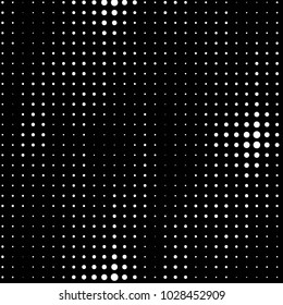 Spotted black and white grunge vector line background. Abstract halftone illustration background. Grunge grid polka dot background pattern
