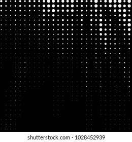 Spotted black and white grunge vector line background. Abstract halftone illustration background. Grunge grid polka dot background pattern
