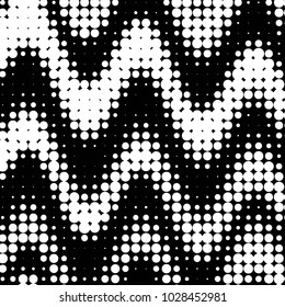 Spotted black and white grunge vector line background. Abstract halftone illustration background. Grunge grid polka dot background pattern
