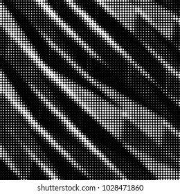 Spotted black and white grunge vector line background. Abstract halftone illustration background. Grunge grid polka dot background pattern
