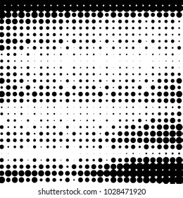 Spotted black and white grunge vector line background. Abstract halftone illustration background. Grunge grid polka dot background pattern
