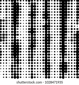Spotted black and white grunge vector line background. Abstract halftone illustration background. Grunge grid polka dot background pattern
