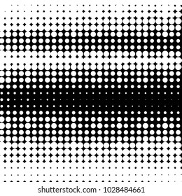 Spotted black and white grunge vector line background. Abstract halftone illustration background. Grunge grid polka dot background pattern
