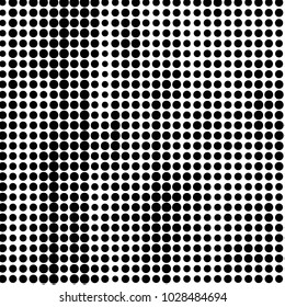 Spotted black and white grunge vector line background. Abstract halftone illustration background. Grunge grid polka dot background pattern
