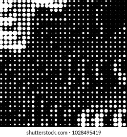 Spotted black and white grunge vector line background. Abstract halftone illustration background. Grunge grid polka dot background pattern

