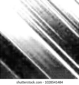 Spotted black and white grunge vector line background. Abstract halftone illustration background. Grunge grid polka dot background pattern
