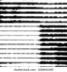 Spotted black and white grunge vector line background. Abstract halftone illustration background. Grunge grid polka dot background pattern

