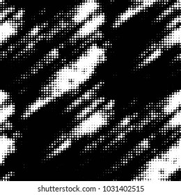 Spotted black and white grunge vector line background. Abstract halftone illustration background. Grunge grid polka dot background pattern
