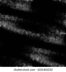 Spotted black and white grunge vector line background. Abstract halftone illustration background. Grunge grid polka dot background pattern
