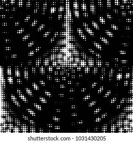 Spotted black and white grunge vector line background. Abstract halftone illustration background. Grunge grid polka dot background pattern
