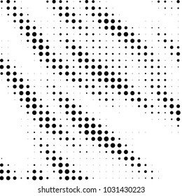 Spotted black and white grunge vector line background. Abstract halftone illustration background. Grunge grid polka dot background pattern
