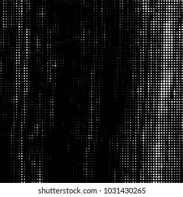 Spotted black and white grunge vector line background. Abstract halftone illustration background. Grunge grid polka dot background pattern
