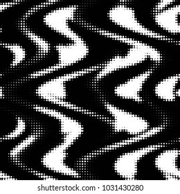 Spotted black and white grunge vector line background. Abstract halftone illustration background. Grunge grid polka dot background pattern
