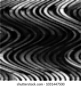 Spotted black and white grunge vector line background. Abstract halftone illustration background. Grunge grid polka dot background pattern
