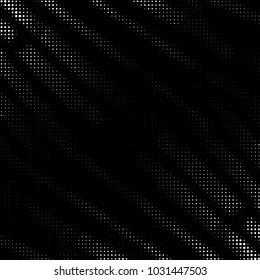 Spotted black and white grunge vector line background. Abstract halftone illustration background. Grunge grid polka dot background pattern
