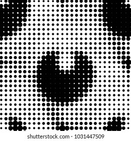 Spotted black and white grunge vector line background. Abstract halftone illustration background. Grunge grid polka dot background pattern
