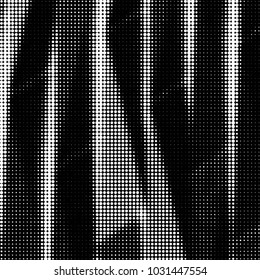 Spotted black and white grunge vector line background. Abstract halftone illustration background. Grunge grid polka dot background pattern
