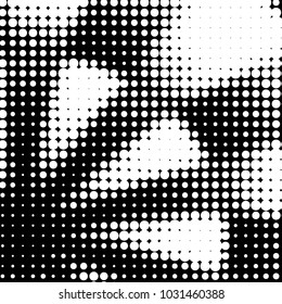 Spotted black and white grunge vector line background. Abstract halftone illustration background. Grunge grid polka dot background pattern
