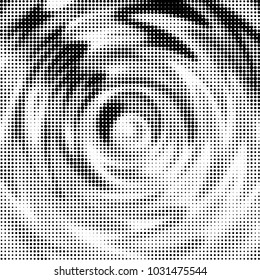 Spotted black and white grunge vector line background. Abstract halftone illustration background. Grunge grid polka dot background pattern
