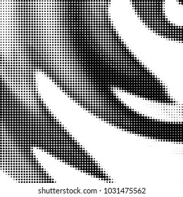 Spotted black and white grunge vector line background. Abstract halftone illustration background. Grunge grid polka dot background pattern

