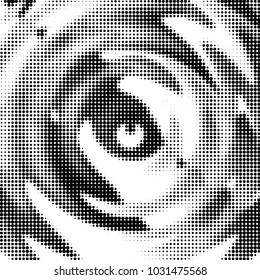 Spotted black and white grunge vector line background. Abstract halftone illustration background. Grunge grid polka dot background pattern
