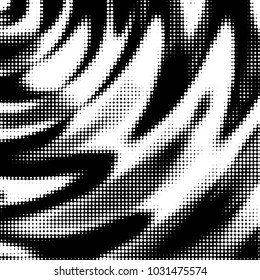 Spotted black and white grunge vector line background. Abstract halftone illustration background. Grunge grid polka dot background pattern
