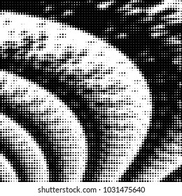 Spotted black and white grunge vector line background. Abstract halftone illustration background. Grunge grid polka dot background pattern
