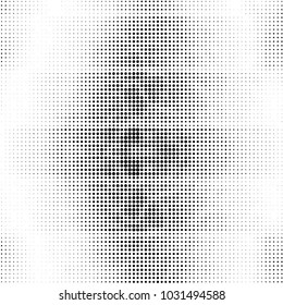 Spotted black and white grunge vector line background. Abstract halftone illustration background. Grunge grid polka dot background pattern
