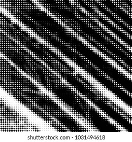 Spotted black and white grunge vector line background. Abstract halftone illustration background. Grunge grid polka dot background pattern
