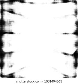 Spotted black and white grunge vector line background. Abstract halftone illustration background. Grunge grid polka dot background pattern
