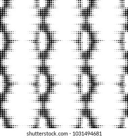 Spotted black and white grunge vector line background. Abstract halftone illustration background. Grunge grid polka dot background pattern
