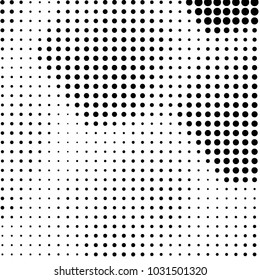 Spotted black and white grunge vector line background. Abstract halftone illustration background. Grunge grid polka dot background pattern
